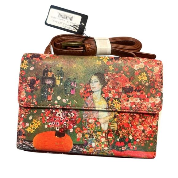 ICON Los Angeles “The Dancer” Double Flap Wallet Crossbody Bag - NWT - Picture 5 of 13